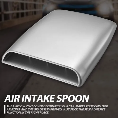 Vista 2 de KaTur Universal Coche Decorativo Flujo De Aire De La Capilla De Admisión Cucharada Ventilación Turbo Capó Gris