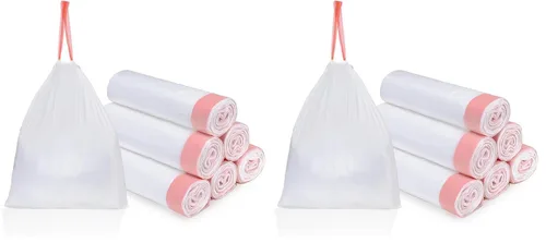 Vista 7 de Fancial Bolsas de basura altas ultra fuertes para cocina, sin perfume, blancas, 13 galones, 60