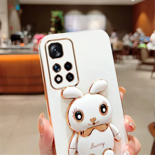 Vista 6 de Funda compatible con Redmi Note 11 Pro Phone Cover TPU Silicona Soporte Electrochapado Suave Durable Caída Protección a Prueba de Golpes para Redmi