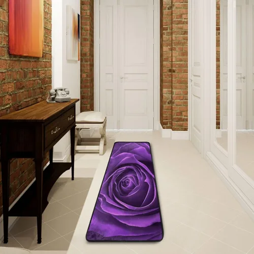 Vista 10 de Pink Paris Tower - Alfombra antideslizante rectangular lavable para dormitorio, sala de estar, baño, pasillos, decoración del hogar, 72 x 24 pulgadas