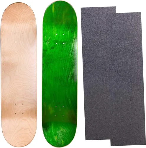 Vista 15 de Cal 7 Tablas de patineta en blanco con agarre, juego de 2 Natural