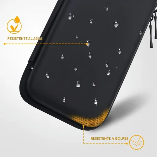 Vista 3 de BOVKE Bolsa organizadora de cables de viaje, estuche de accesorios electrónicos portátil para unidad flash USB, adaptador, cable de carga, cargador