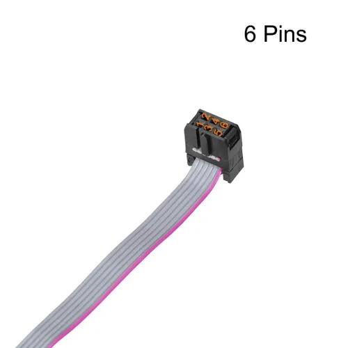 Vista 2 de uxcell Longitud plana de la echada los 11.8 in de la echada los 11.8 in del conector 6Pins 8.3 ft m del conector FC/FC del alambre de IDC