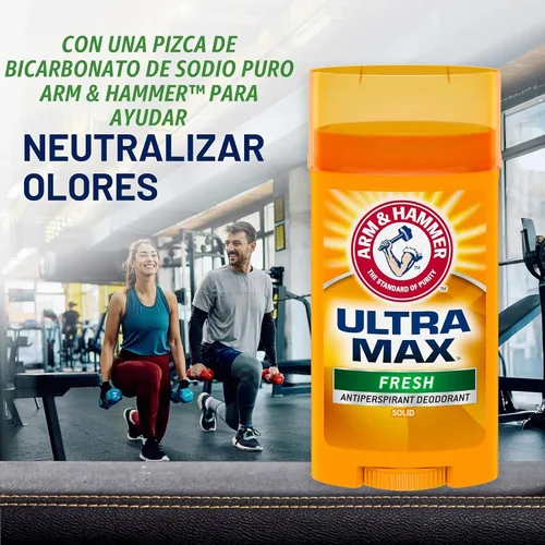 Vista 4 de ARM & HAMMER ULTRA MAX Desodorante, aroma fresco, barra sólida de 2.6 oz, paquete de 4