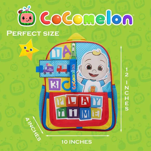 Vista 7 de AI ACCESSORY INNOVATIONS Cocomelon JJs Playtime - Mini mochila interactiva para niños y niñas mochila escolar preescolar con espalda acolchada