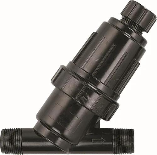 Vista 3 de Orbit 67736 Filtro Y de goteo MPT para riego por goteo de 3/4", negro