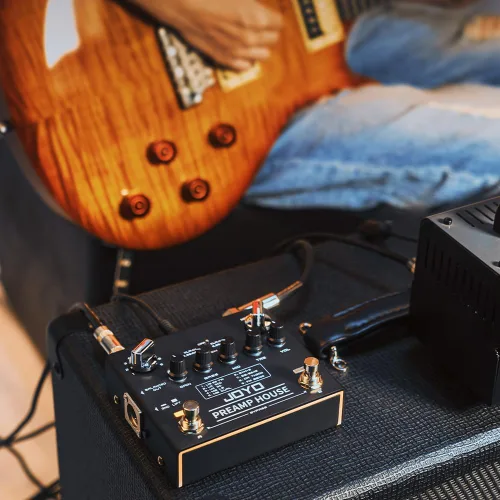 Vista 5 de JOYO Amp Simulator - Pedal de guitarra, modelos de 9 amperios con doble canal y 18 tonos, IR Cab Sim, salida XLR y bucle FX, bypass