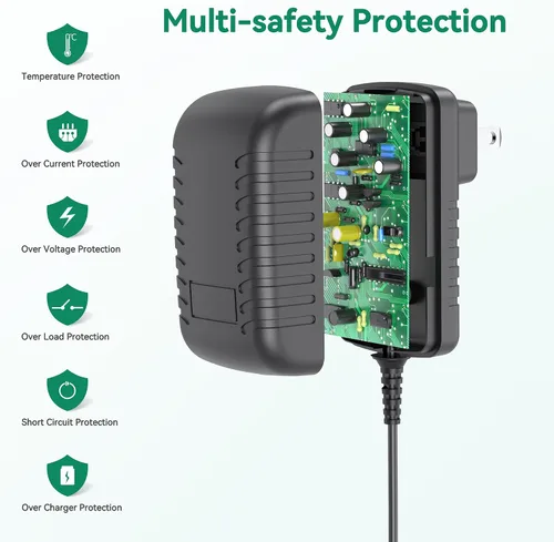 Vista 2 de Cargador de 12 V compatible con 4 Kid Trax Dodge Ram Charger Police Car Mercedes Mini Cooper Jeep