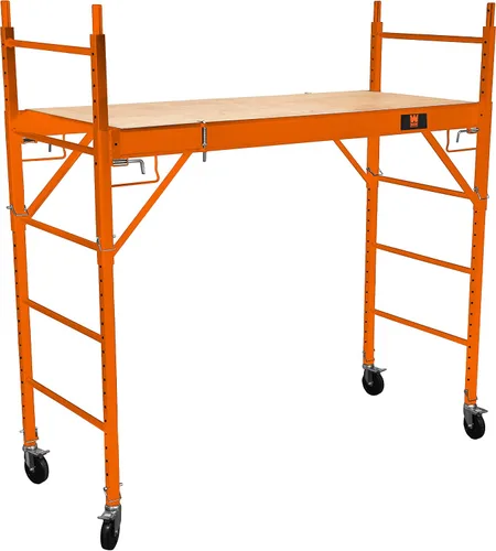 Vista 5 de WEN 31110T - Andamio multiusos de acero con ruedas y capacidad de 1,000 libras de estilo Baker de 6.25 pies
