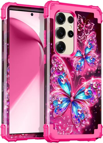 Vista 56 de Casetego Funda para Galaxy A16 5G, que brilla en la oscuridad, tres capas, resistente, a prueba de golpes, protección completa, policarbonato duro