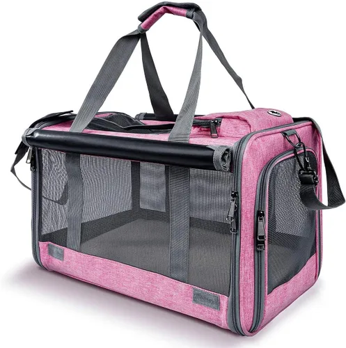 Vista 13 de GAPZER Transportador de mascotas para gatos grandes, bolsa de viaje de animales de lados suaves para gatos medianos de hasta 20 libras, lavable