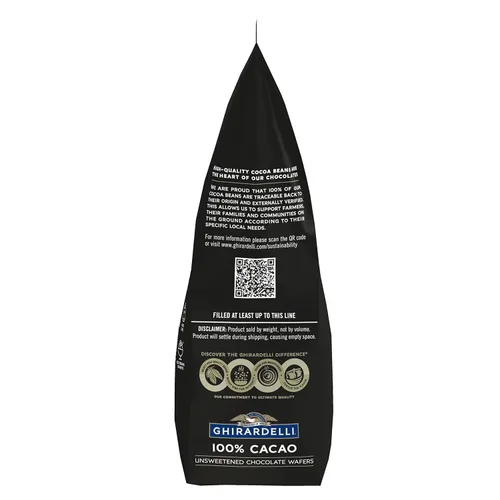 Vista 7 de Ghirardelli Chocolate Company - Obleas 100% de cacao sin azúcar, bolsa de 5 libras (paquete de 1)