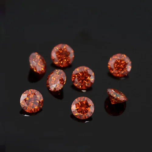 Vista 6 de GIGAJEWE 0.256 in 1.0ct VVS1 Moissanita de color naranja redondo excelente corte Moissanita piedras preciosas sueltas para la fabricación de joyas