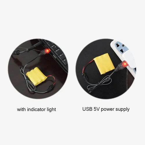 Vista 5 de Fielect Cable de carga USB de 4.8 V 250mA con conector SM-2P enchufe para coche RC Ni-MH Ni-CD batería
