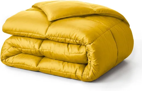 Vista 16 de Superior Edredón de microfibra cepillada sólida, ropa de cama alternativa al plumón, reversible, peso medio, esponjoso, decorativo, funda para Negro