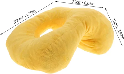 Vista 2 de Alipis Cooling Mesh Pillow for Elderly Memory Foam Pillow Single Hole for Neck Support for Stomach Sleepers Post Eye Surgery Care