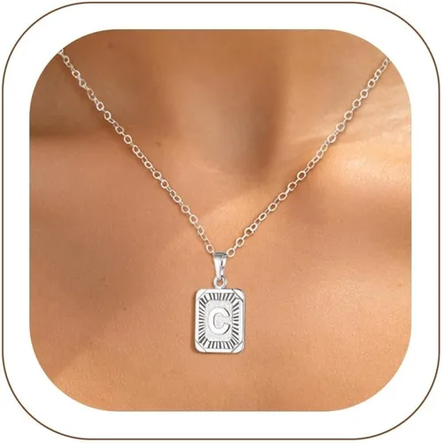 Vista 18 de U7 Initial Necklaces for Women a. Oro