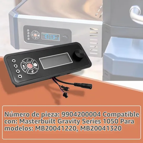 Vista 5 de 9904200004 Controlador compatible con la parrilla de carbón digital Masterbuilt Gravity Series 1050 + ahumadores, panel de control digital
