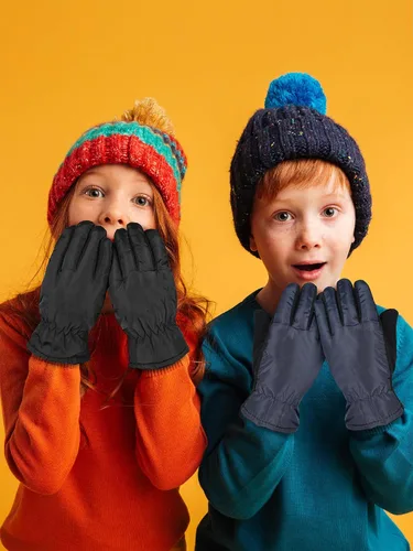 Vista 4 de 2 pares de guantes de nieve gruesos para niños, guantes de esquí para niños pequeños, guantes de invierno cálidos e impermeables para niños y niñas