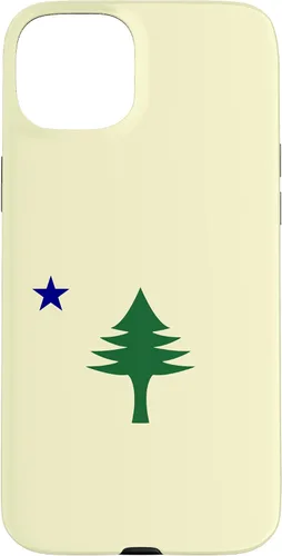 Vista 9 de Old Maine State Original Flag 1901 Pine Tree Case for iPhone 16
