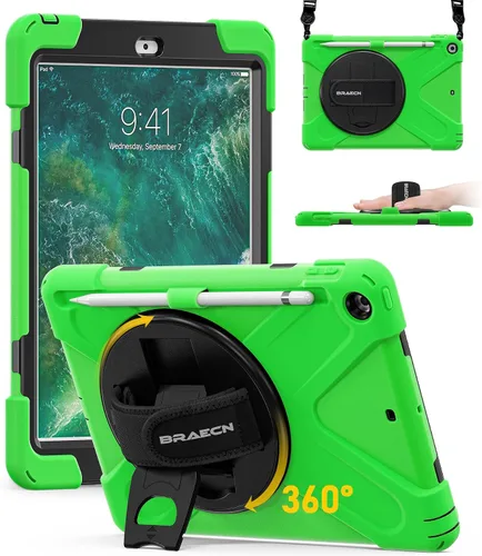 Vista 20 de BRAECN Funda para iPad 6ª/5ª Generación, Funda iPad 9.7 2018/2017 - Resistente a Prueba de Golpes con Soporte para Lápices, Correa de Hombro