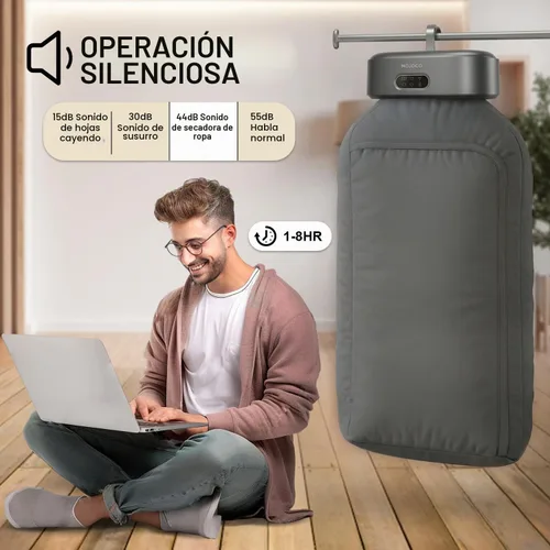 Vista 5 de MOJOCO Secadora de ropa portátil – Mini-secadora compacta para apartamentos, casas rodantes, viajes, pequeña máquina silenciosa de secado rápido