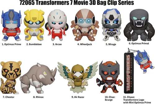 Vista 2 de Hasbro Transformers Rise of the Beasts - Clip para bolsa de espuma 3D 1 personaje aleatorio