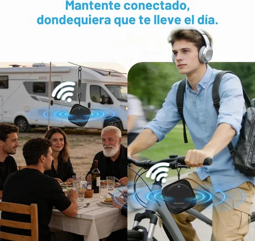 Vista 2 de KiwiSIM Hotspot móvil 4G LTE, datos portátiles del dispositivo 1GB de WiFi
