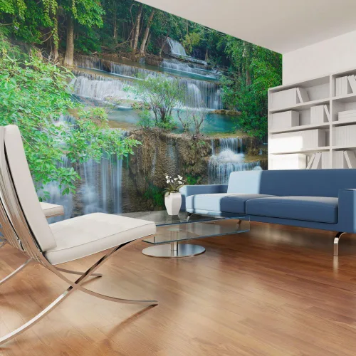 Vista 8 de artgeist Mural de Pared Cascada 118x91 pulgadas - XXL Papel Tapiz No Tejido Vellón Decoración de Pared Impresión Fotográfica Imagen Fotografía #05