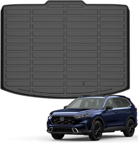 Vista 36 de Auxko Alfombrillas para todo tipo de clima, tapete de carga con respaldo para Honda Pilot 8 pasajeros 2016-2022, forros de elastómero termoplástico