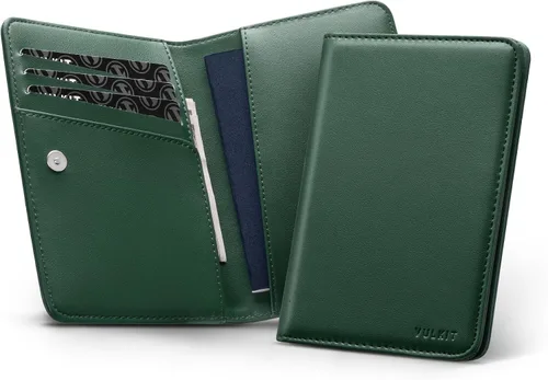 Vista 12 de VULKIT Soporte para pasaporte, cierre magnético, bloqueo RFID, cartera de viaje, funda para libro de pasaporte, soporte para tarjeta de embarque