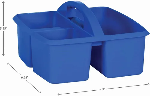 Vista 3 de Teacher Created Resources Paquete de 6 unidades de almacenamiento de plástico portátil azul para aulas, habitación de niños y organización