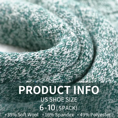 Vista 3 de Wool Socks for Women - Womens Wool Socks Winter Socks for men Warm Thick Knit Wool Soft Vintage Casual Crew Socks