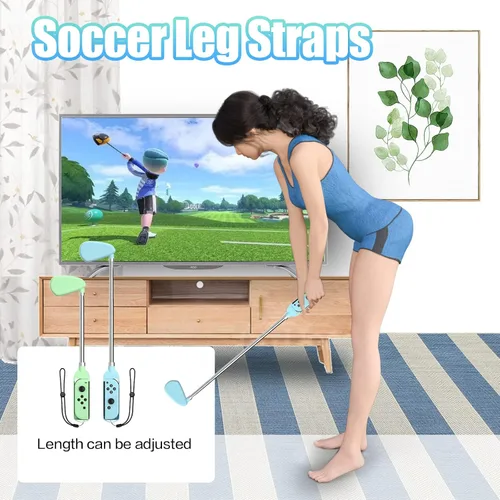 Vista 5 de Nintendo Switch Sports Accessories, Nintendo Switch Sports Leg Strap, Switch Wrist Straps, Switch Boxing Grips, Switch Tennis Racket and Switch Golf