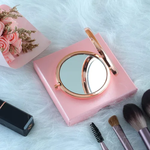 Vista 3 de Best Gifts for 80 Year Old Woman Rose Gold Compact Cute for Purse Travel Folding Hand Mirror for Grandma Wife Teacher Best Friend BFF