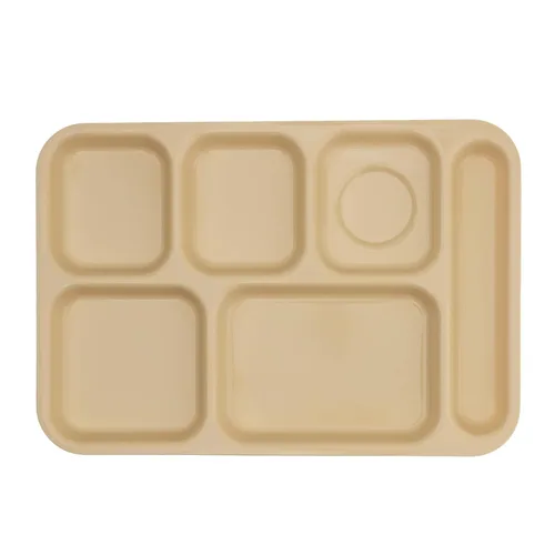 Vista 19 de G.E.T. Bandeja escolar para cafetería con 6 compartimentos, para zurdos, 10 x 14 pulgadas, verde bosque (paquete de 4)