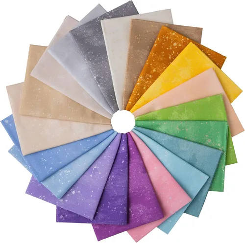 Vista 10 de Paquetes de tela 100% algodón Fat Quarters para coser 30 piezas de 18 x 22 pulgadas de algodón precortados surtidos en la colección Mirage Tonals