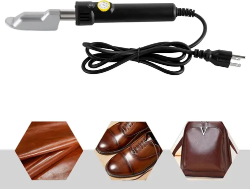Vista 5 de LYNICESHOP Mini planchas, 110v 122.0-662.0 °F con cable eléctrico Mini hierro de cuero Mini hierro Mini manualidades de hierro práctico kit