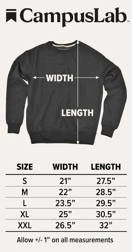 Vista 7 de Campus Lab Collegiate Distressed Team Unisex Adulto Slim Fit Sudadera Sudadera Cuello Redondo Colección