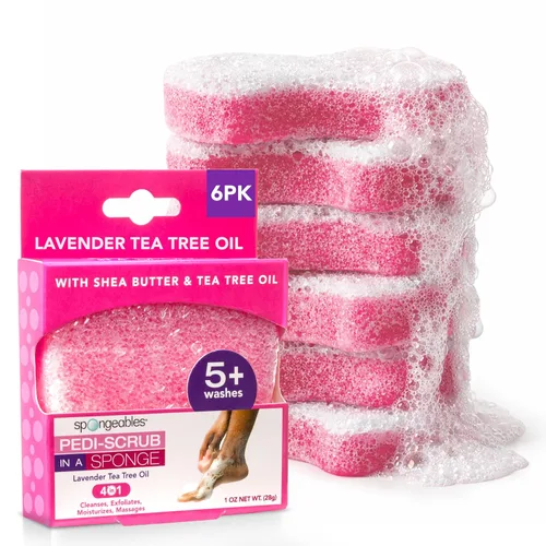 Vista 14 de Spongeables Pedi Scrub Foot Exfoliating 20+ Wash Sponge
