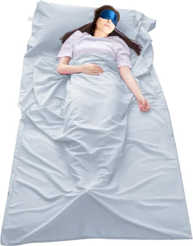 Vista 19 de Sleeping Bag Liner, Camping Travel Home Bed Sheet Compact Sacks Lightweight Breathable Machine Washable Travel Sheet, Multi Size Foldable Pouch