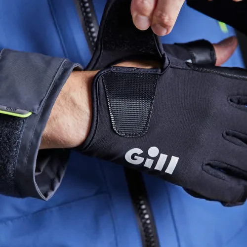 Vista 6 de Gill Guantes de vela de campeonato – Dedos largos con dedo y pulgar expuestos – Tela Dura-Grip 50+ protección solar UV y repelente al agua