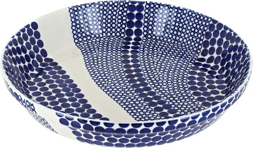 Vista 16 de Plato para pastel de tulipán azul de cerámica polaca de rosa azul