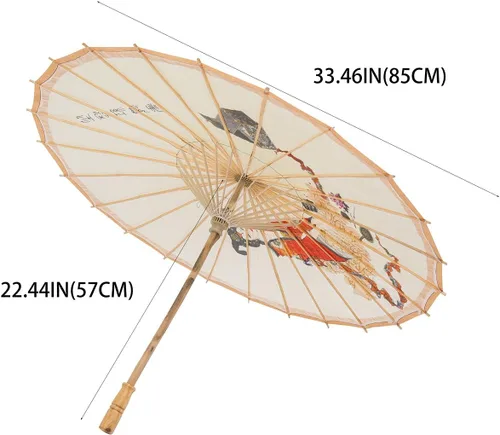Vista 5 de THY COLLECTIBLES Sombrilla aceitada china hecha a mano impermeable del paraguas del papel 33" belleza china