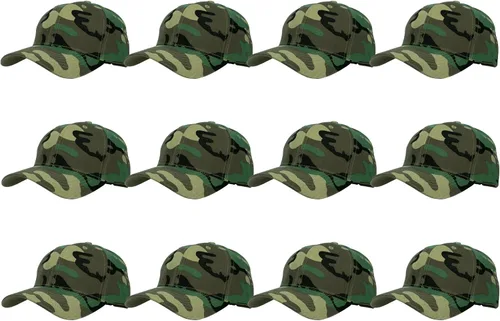 Vista 29 de Gorras de béisbol con correa trasera ajustable, lisas, negras, 12