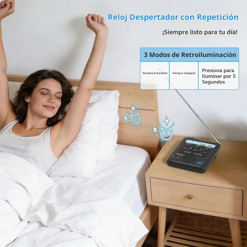 Vista 7 de DreamSky Radio meteorológica NOAA Alerta con batería de reserva y radio FM