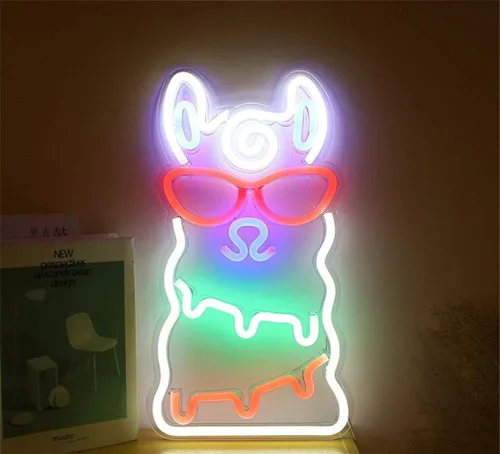 Vista 5 de Letrero de luz de neón LED con luces nocturnas funciona con USB, letrero decorativo de marquesina para bar, pub, tienda, club, garaje, hogar Ahoha