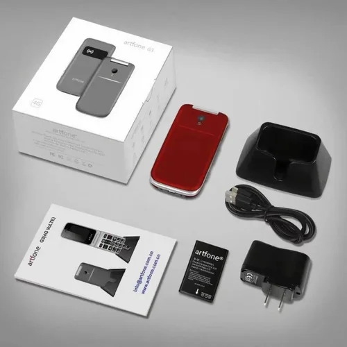 Vista 7 de artfone Teléfonos abatibles 4G Volte desbloqueados para personas mayores丨Botones grandes teléfono celular para ancianos y niños丨Sonido claro丨Botón
