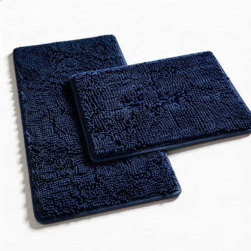 Vista 13 de Juegos de Alfombras de Baño de 2 Piezas de Chenilla Suave Antideslizantes Alfombras de Baño Absorbentes Peludas, Alfombra de Bañera, Alfombras Gris