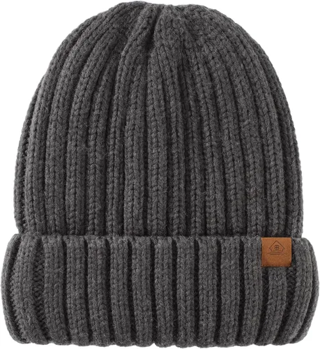 Vista 2 de Home Prefer Gorro de invierno para hombre, gorro de punto de vellón, gorro cálido para hombre y mujer